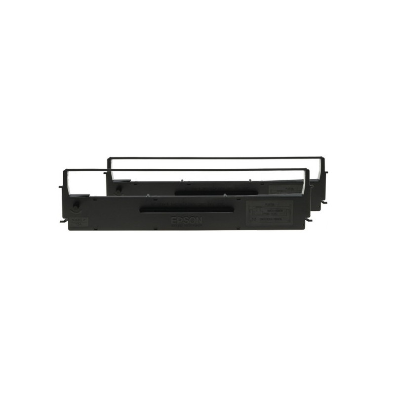 Epson SIDM Black Ribbon Cartridge for LX-350/300+/300+II, Dualpack