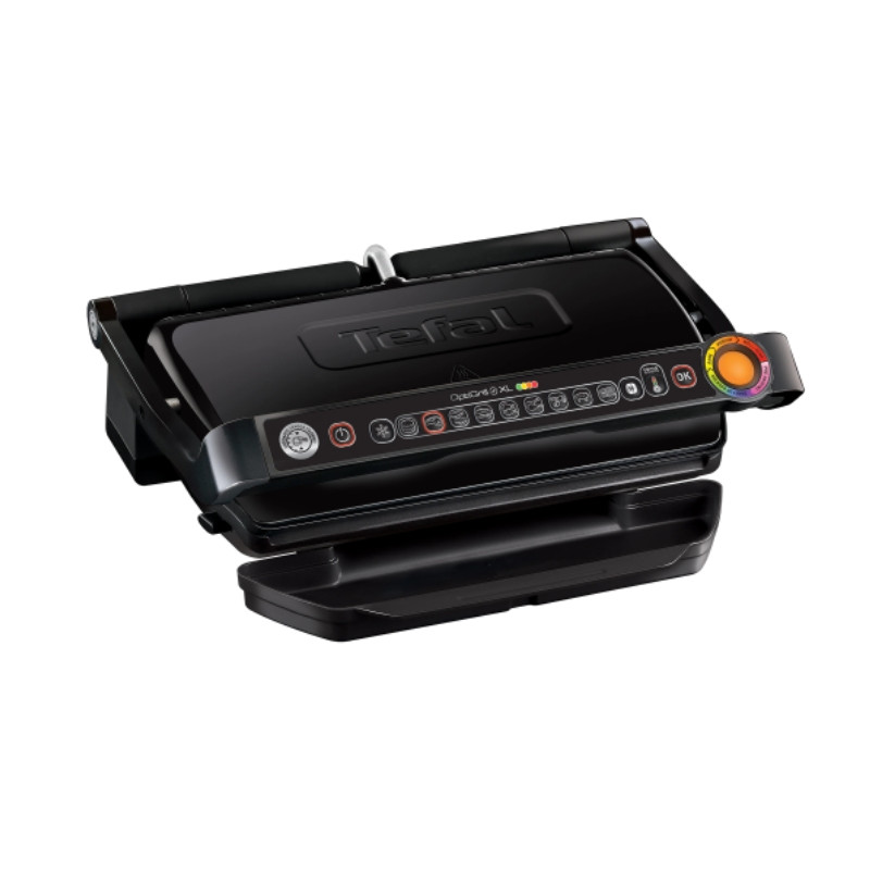 Tefal GC722834, Optigrill+ XL Black, 800cm2 cooking surface, automatic cooking sensor, 9 automatic programs, 4 adjustable tem