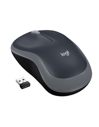 Безжична оптична мишка LOGITECH M185, USB, Сив/Черен