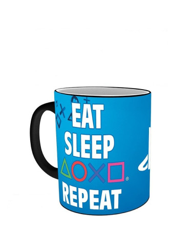 Чаша ABYSTYLE PLAYSTATION Mug Heat Change Eat Sleep Repeat