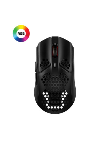 Геймърска мишка HyperX Pulsefire Haste, Wireless, RGB, USB, Черен Червен