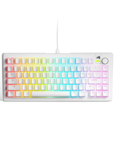 Геймърска механична клавиатура Glorious GMMK 3 75- White - Fox Linear Switches