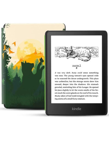 eBook четец Kindle Paperwhite Kids 6.8-quot,, 16GB, 2021, 11 генерация, IPX8, Warrior Cats