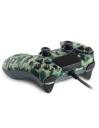 Жичен геймпад Spartan Gear Hoplite за PC и PS4, Green Camo