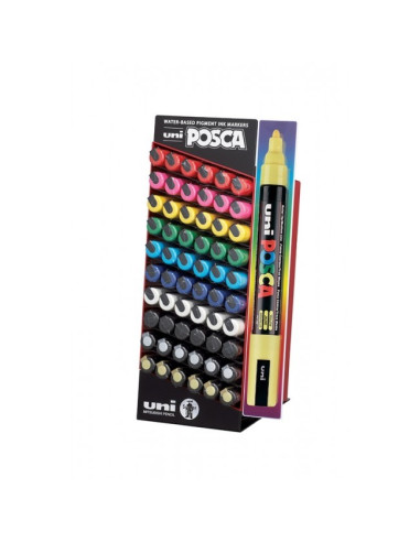 Комплект перманентни маркери UNI POSCA на водна основа 60бр, PC-5M|5D Set