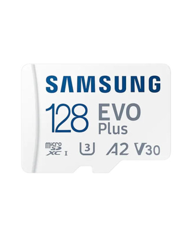 Карта памет Samsung EVO Plus, microSDXC, UHS-I, 128GB, Адаптер