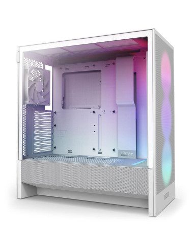 Кутия NZXT H5 Flow RGB 2024 White, Mid-Tower