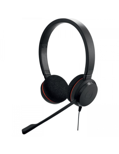 Слушалки Jabra Evolve 20 MS Stereo USB-C, Микрофон, Черни