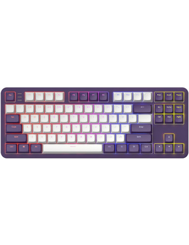 Геймърскa механична клавиатура Dark Project ALU87A Violet RGB - TKL