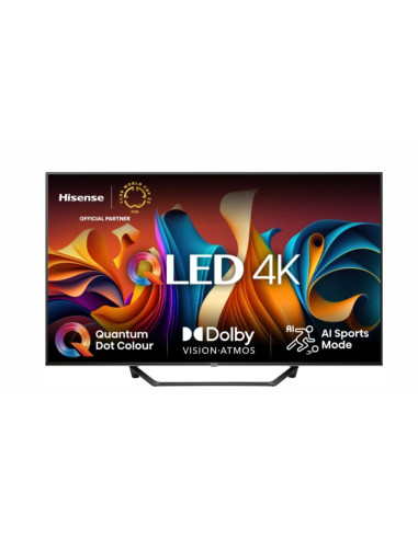 Hisense 65" A7NQ, 4K Ultra HD 3840x2160, QLED, FALD, Quantum Dot, HDR 10+, HLG, Dolby Vision, Dolby Atmos, Smart TV, Light Se