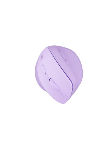 Natec Vertical Mouse Crake 2 Wireless, 2400DPI Bluetooth 5.2 + 2.4 GHz Pure Lavender