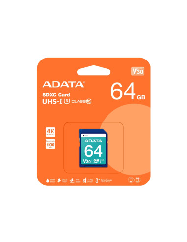 ADATA 64GB SDXC UHS-I U3 V30S