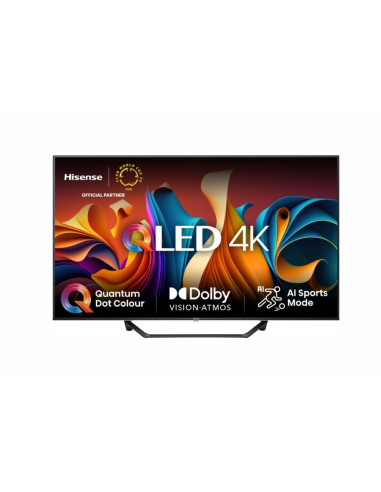 Hisense 50" A7NQ, 4K Ultra HD 3840x2160, Quantum Dot, Light Sensor,HDR 10+, HLG, Dolby Vision, Dolby Atmos, Smart TV, WiFi 5G