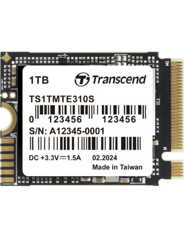 Transcend 1TB, M.2 2230, PCIe Gen4x4, NVMe, 3D TLC, DRAM-less