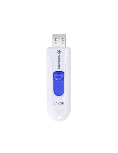 Transcend 512GB, USB3.1, Flash Drive, Capless, White