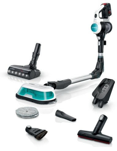 Bosch BCS71HYG1, Cordless Handstick Vacuum Cleaner, Unlimited 7, ProHygienic Aqua, 2in1 for wet - dry cleaning, White