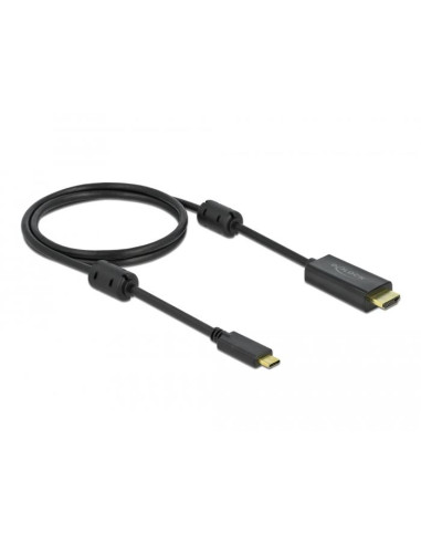 Кабел Delock USB-C - HDMI (DP Alt Mode) 4K 60 Hz, 1 m, Черен