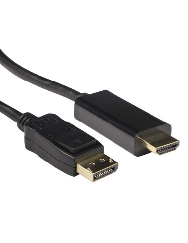 Кабел ACT AK3991, DisplayPort мъжко - HDMI-A мъжко, 1.8 м, Черен, булк опаковка