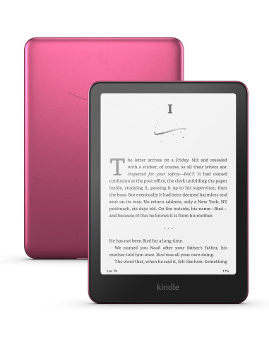 eBook четец Kindle Paperwhite Signature Edition 7-quot,, 32GB, 2024, 12 генерация, IPX8, metalilic rasberry