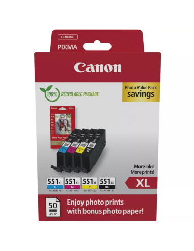 Canon CLI-551XL C/M/Y/BK Photo Value Pack