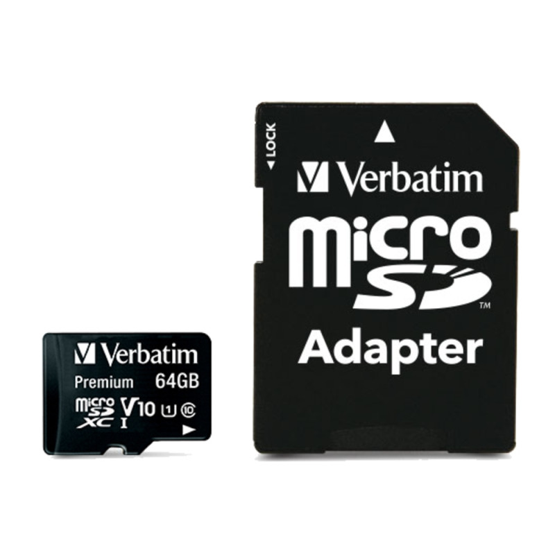 Verbatim micro SDXC 64GB Class 10 (Incl. Adaptor)