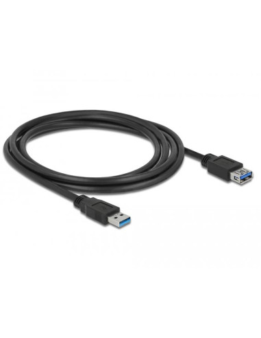 Delock Кабел удължителен екраниран USB 3.0 Type-A мъжко -gt, USB 3.0 Type-A женско 2.0 m black