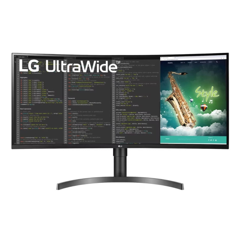 LG 35WN75CP-B, 35" 21:9 UltraWide QHD Monitor(3440 x 1440) with HDR 10, AMD FreeSync, 5ms, 100Hz, 300 cd/m2, 2500:1 , sRGB 99