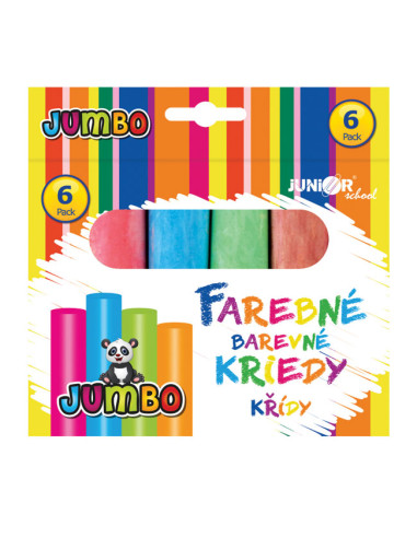 Тебешири Junior Jumbo цветни 6 бр.