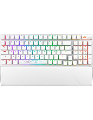 Геймърска безжична Клавиатура ASUS ROG Strix Scope II 96 - Moonlight White