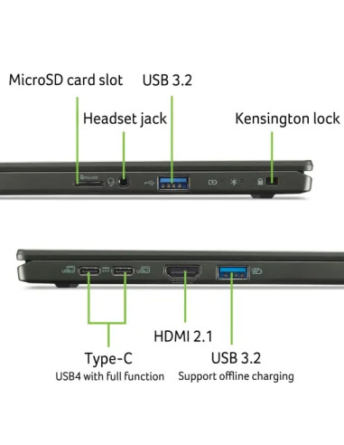 Acer Swift Edge SFE16-44-R72Z, AMD Ryzen 7 8840U with AI(up to 5.1GHz, 16MB), 16" 3.2K OLED 120Hz, WQXGA+(3200x2000), 32GB LP