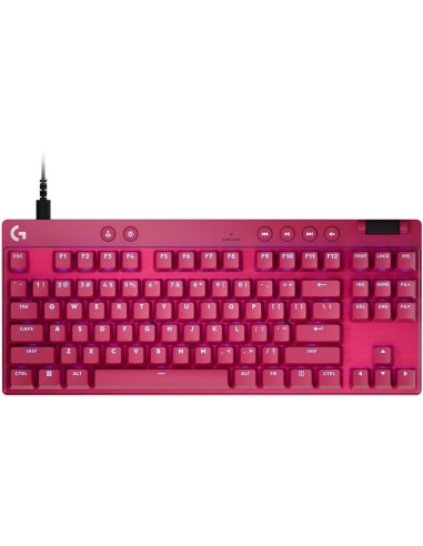 Геймърска механична клавиатура Logitech G Pro X RAPID TKL Magenta - Tactile Switch