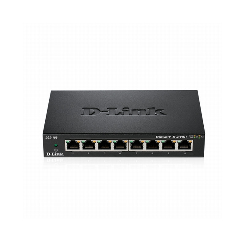 D-Link 8-port 10/100/1000 Gigabit Metal Housing Desktop Switch