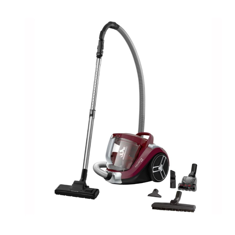 Rowenta RO4873EA, COMPACT POWER XXL, DARK RED, 2.5L, 550W, 75dB, mini turbobrush, parquet - crevice tool - upholstery nozzle