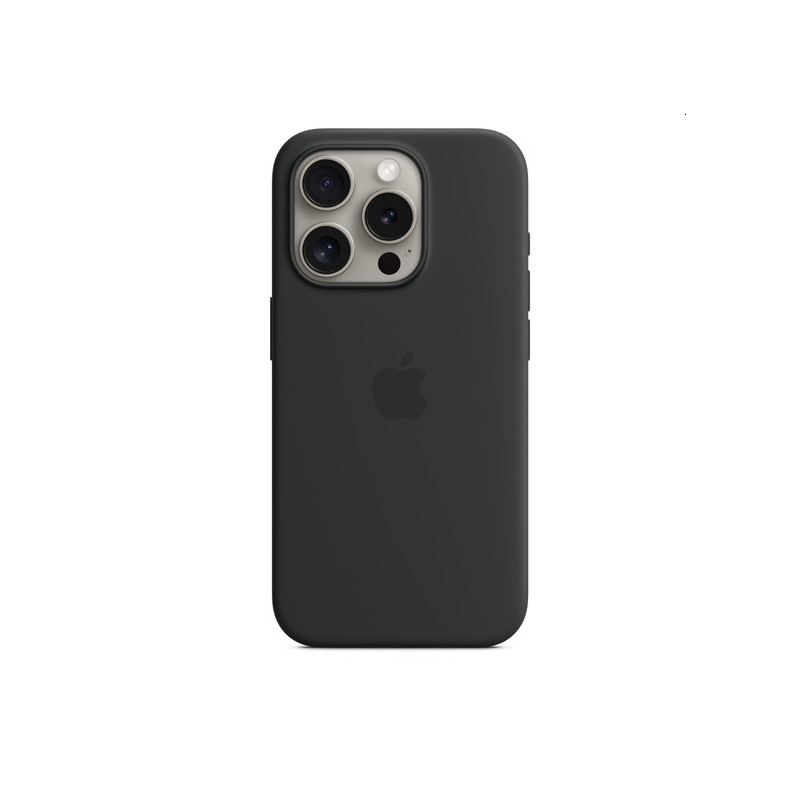 Apple iPhone 15 Pro Silicone Case with MagSafe - Black