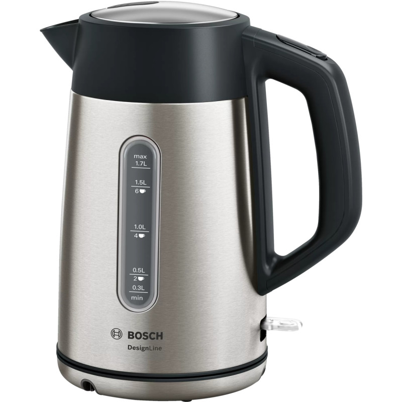 Bosch TWK4P440, Kettle, DesignLine, 2000-2400 W, 1.7 l,  OneCup function, Stainless steel