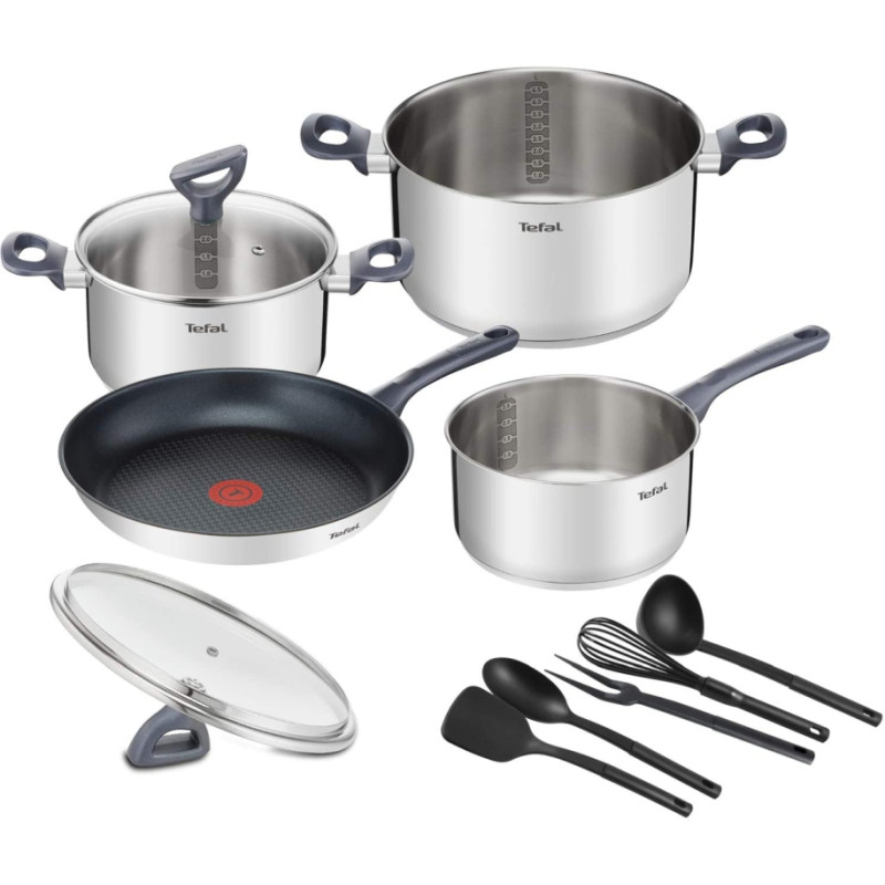 Tefal G713SB45, DAILY COOK Set 11 pcs (Saucepan 16 w/o lid, stewpot 20/24+lids, frypan 28, 5 tools)