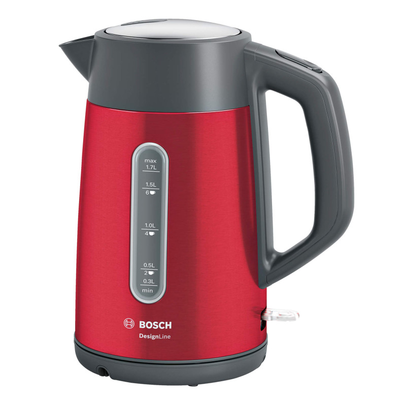 Bosch TWK4P434, Kettle, DesignLine, 2000-2400 W, 1.7 l,  OneCup function, Red