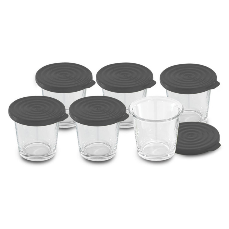 Tefal XA606011, 6 glass recipients with lids for Cook4 Me