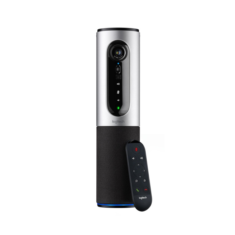 Logitech ConferenceCam Connect, Full HD, Up To 6 Seats, Portable AIO, Bluetooth, Remote Control, Black - Silver