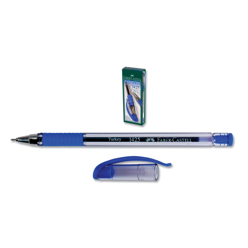 Химикалка FABER CASTELL 1425 FINE, синя 0.7 мм