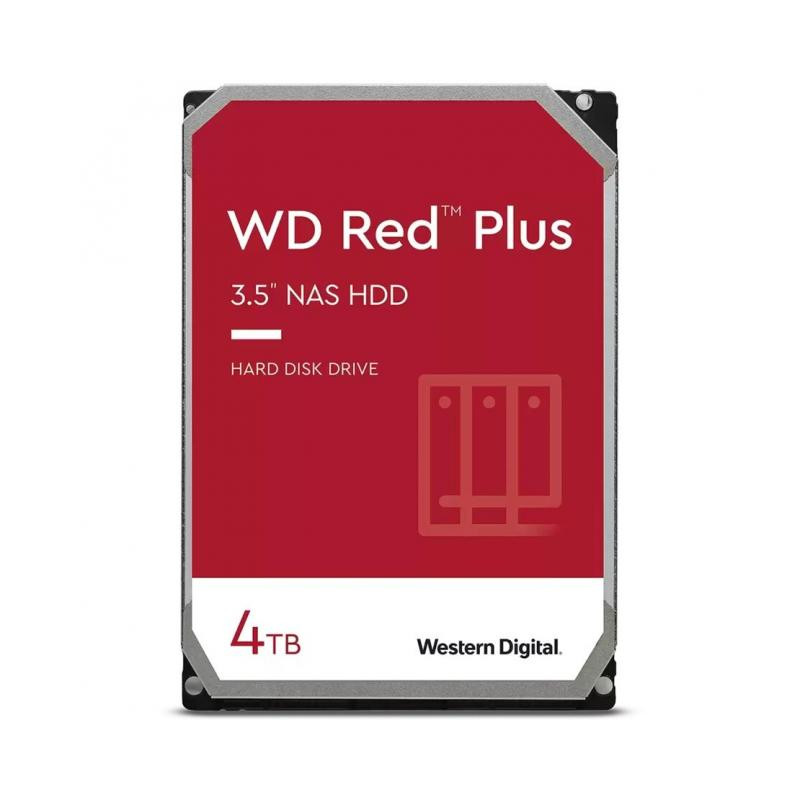 Хард диск WD Red Plus, 4TB NAS, 3.5", 256MB, 5400RPM, WD40EFPX