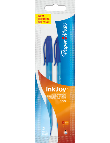 Химикалка Papermate InkJoy 100 CAP, опаковка 2, черен UF