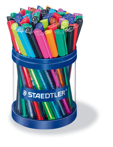 Химикалки Staedtler триъг. 432 М, 50 бр асорти цвята в кутия