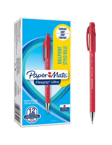 Химикалкa Papermate Flexigrip Ret, М 1mm, червен