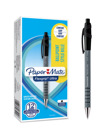 Химикалкa Papermate Flexigrip Ret, М 1mm, черен