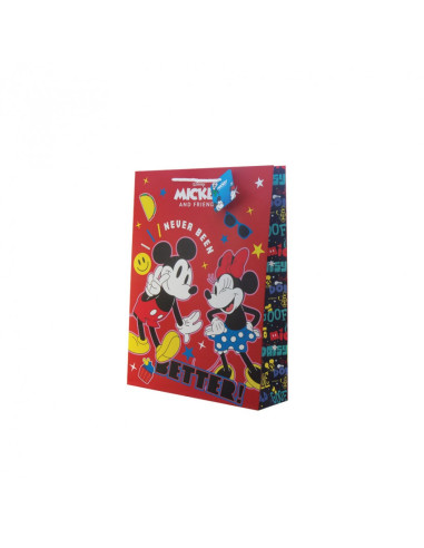 Торбичка подаръчна 18x11x23 см, картон 210 г/м2, Mickey/Minnie