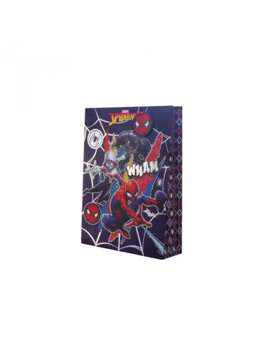 Торбичка подаръчна 18x11x23 см, картон 210 г/м2, Spiderman Foil