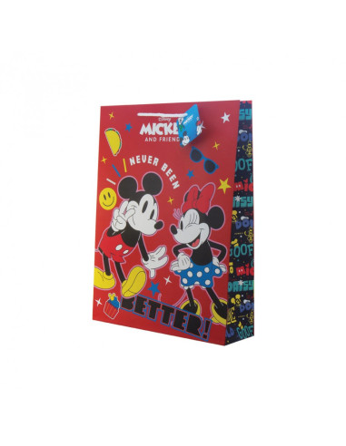 Торбичка подаръчна 26x12x32 см, картон 210 г/м2, Mickey/Minnie