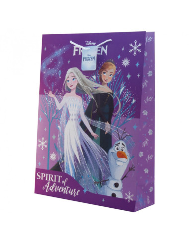 Торбичка подаръчна 33x10x45 см, картон 210 г/м2, Frozen 2 Glitter