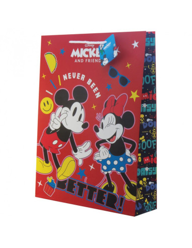 Торбичка подаръчна 33x10x45 см, картон 210 г/м2, Mickey/Minnie